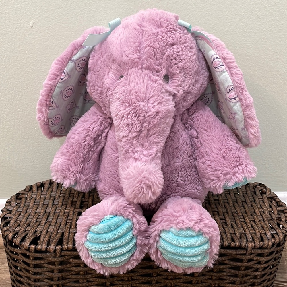 Lambs & Ivy Elephant Plush 15" Stuffed Animal Purple Lavender